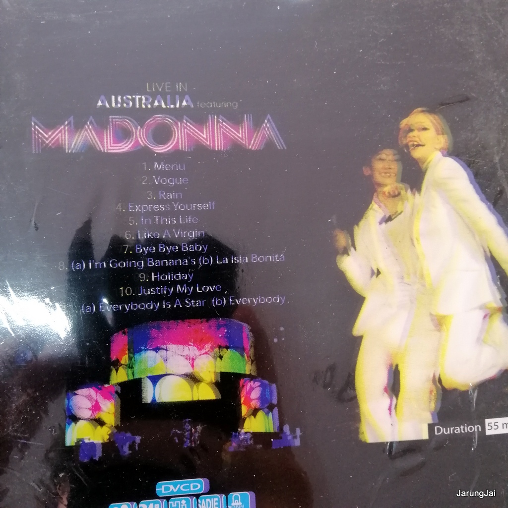 ปกเบลอ vcd madonna live in australia featuring vogue rain express yourself concert vcd aps s inter