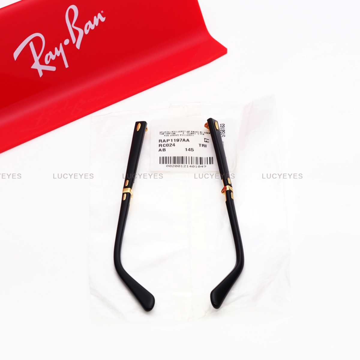 ขาแว่น RAYBAN แท้ 100% RB2176 CLUBMASTER FOLDING สีดำ