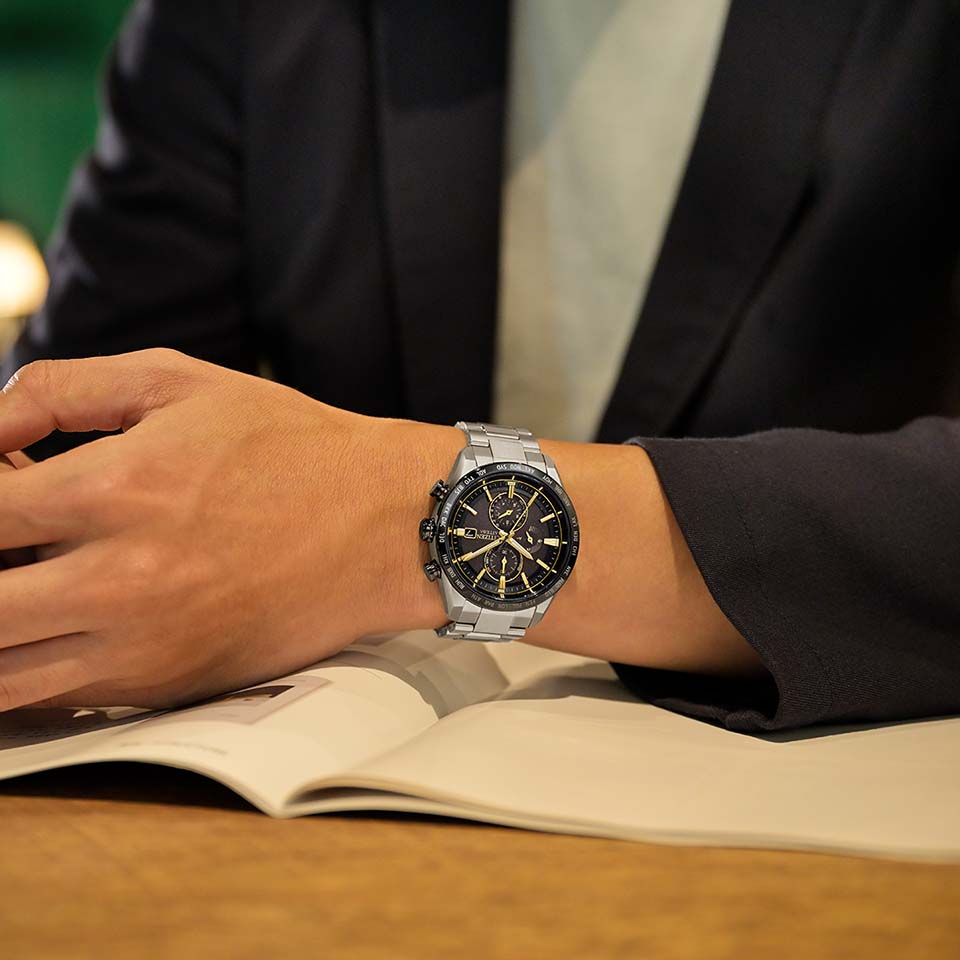 Citizen AT8184-57E นาฬิกาผู้ชาย Attesa Eco Drive Radio HINODE COLLECTION Limited Men's Watch
