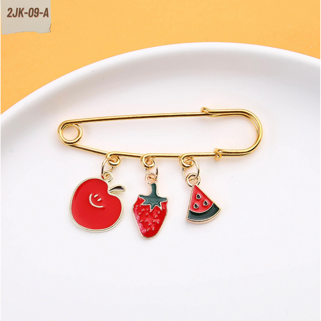 เข็มกลัดติดชุด ติดเพื่อความสวย หรือติดเพื่อความเชื่อสวยลงตัว เซตแฟนตาซี ผลไม้เกาหลี