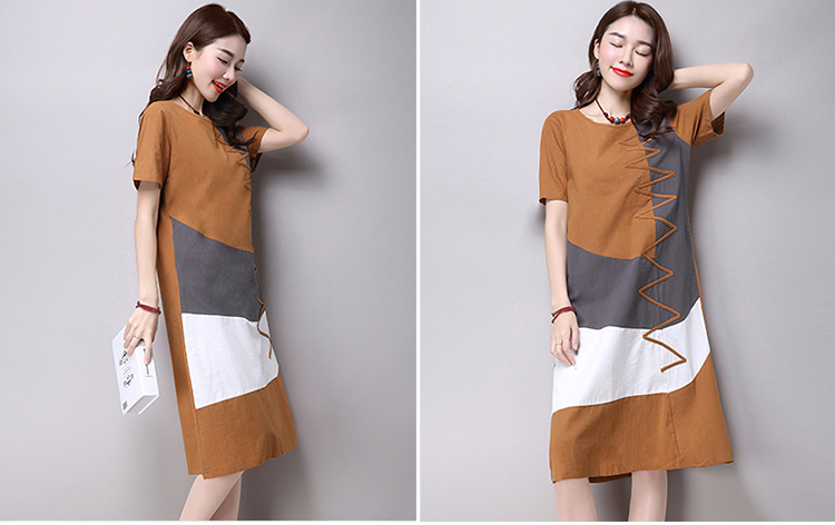 ชุดคลุมท้อง ลายแฟชั่น สีสันสดใสน่ารัก น้ำตาล เทา ขาว M,L,XL,XXL