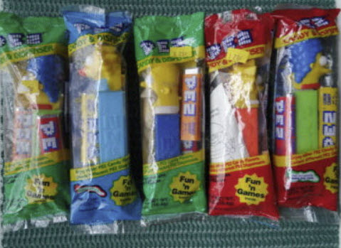 The Simpsons Pez Dispensers ครบชุด 5 ชิ้น