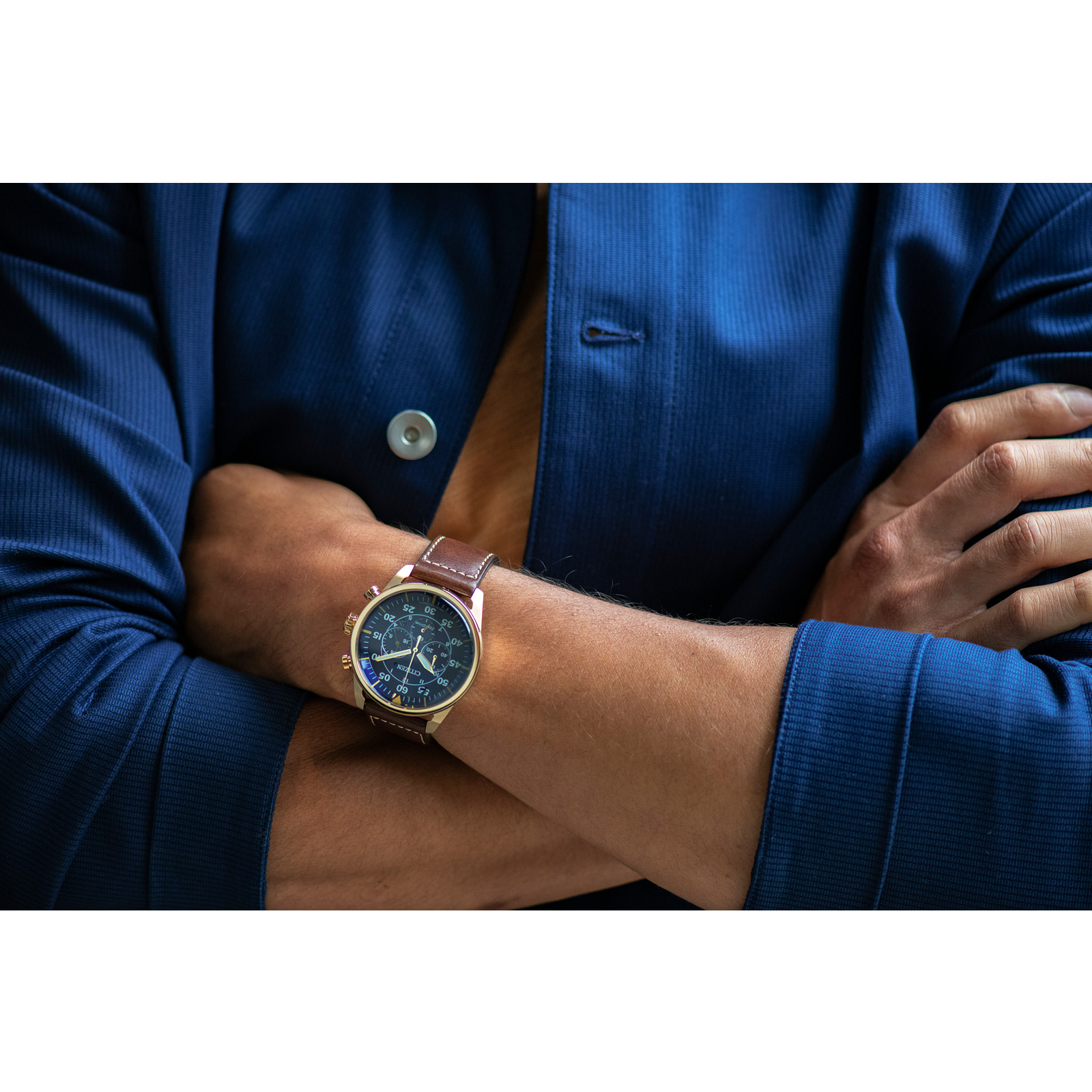 Citizen CA4213-18L นาฬิกาผู้ชาย Eco-Drive Chronograph Men's Watch