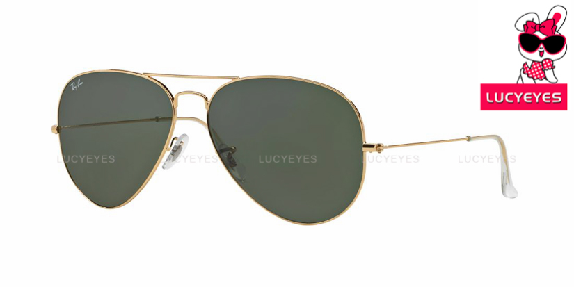 RAYBAN RB3026 L2846 ORIGINAL AVIATOR Size 62 กรอบทองเงา เลนส์ G-15 (เขียวดำ)