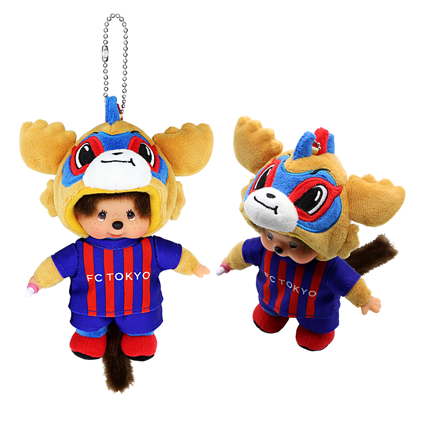 [PRE-ORDER] พวงกุญแจ ตุ๊กตา ม่อนชิชิ เจลีก เอฟซี โตเกียว Monchhichi FC TOKYO 13 cm J.LeagueＦＣ東京 モンチッチコラボぬいぐるみキーホルダー