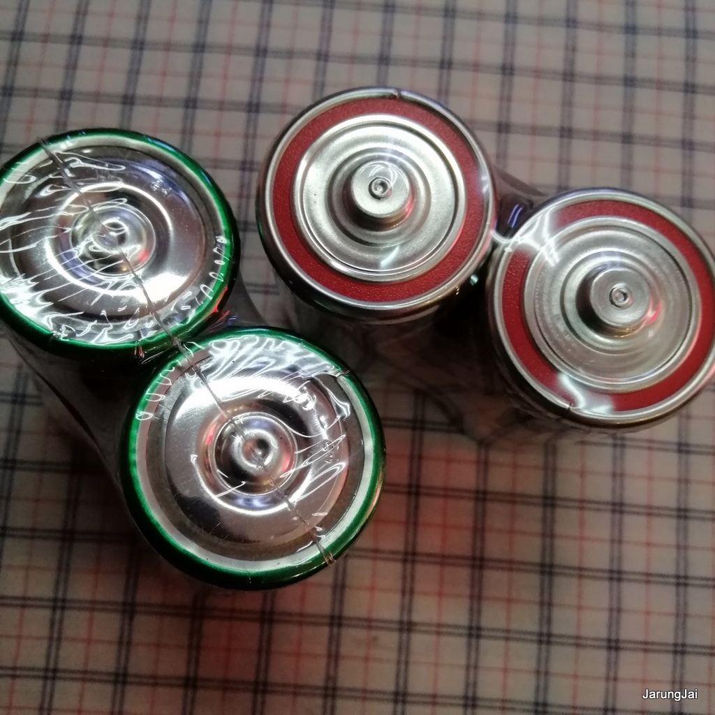 ถ่านไฟฉาย panasonic ขนาด D สีเขียว (แพ็ค 2 ก้อน) ของแท้ แบตเตอรี่ รุ่นใหญ่