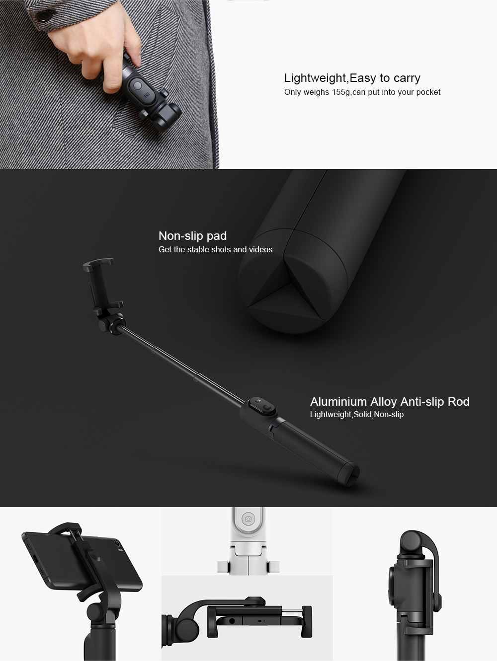 Xiaomi Tripod Selfie Stick - ไม้เซลฟี่+ขาตั้งมือถือ