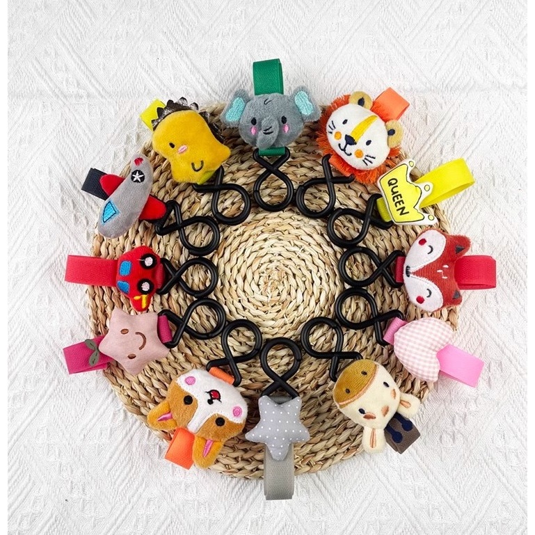 ตะขอคู่มีตัวกาตูน ตะขอเกี่ยวของเล่น ตะขอแขวนรถเข็นเด็ก