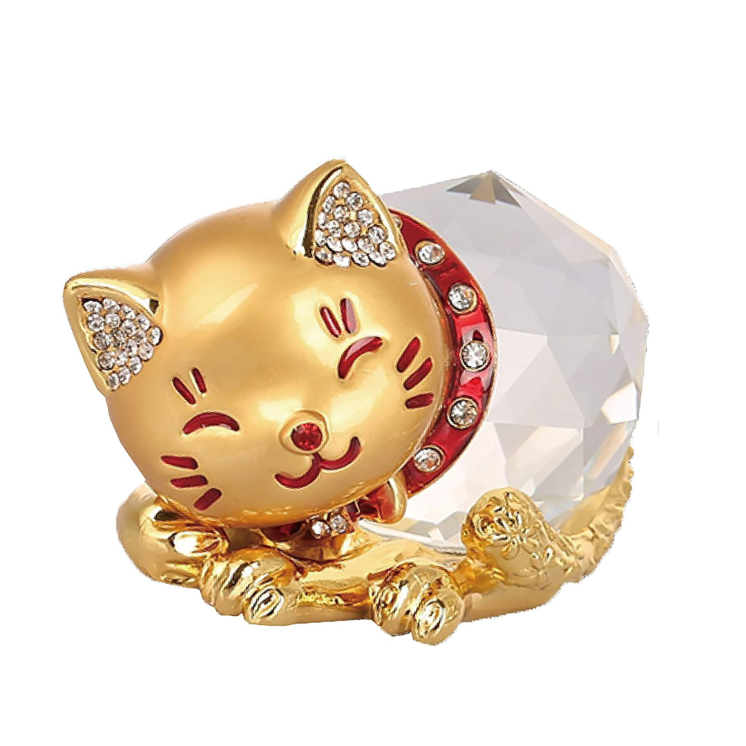 [PRE-ORDER] แมวกวัก ลูกแก้วคริสตัล ไอเทมเสริมดวง เสริมโชคลาภ นำพาความโชคดี ดึงดูดทรัพย์ Size 5 x 8 x 6 cm นำเข้าจากญี่ปุ่น