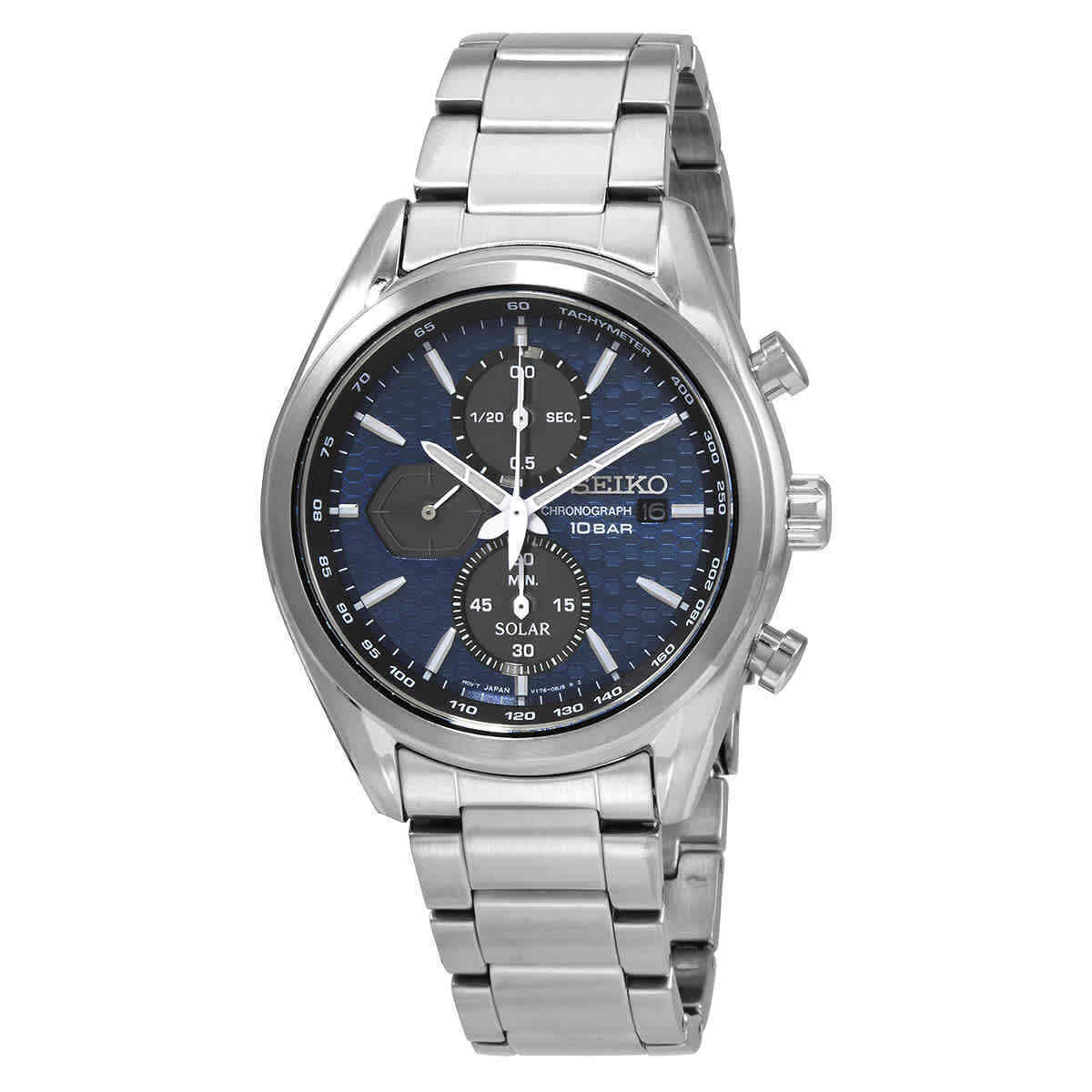 Seiko SSC801P1 นาฬิกาผู้ชาย Chronograph Solar Men's Watch