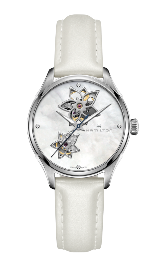 Hamilton H32115892 นาฬิกาผู้หญิง Jazzmaster Open Heart Auto Women's Watch