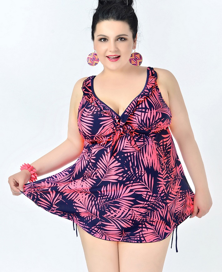 ชุดว่ายน้ำไซส์ใหญ่พร้อมส่ง :ชุดว่ายน้ำแฟชั่นสีชมพูแต่งลายใบไม้ กางเกงขาสั้นใส่ด้านใน น่ารักมากๆจ้า:รอบอก46-56นิ้ว เอว40-50นิ้ว สะโพก44-52นิ้วจ้า