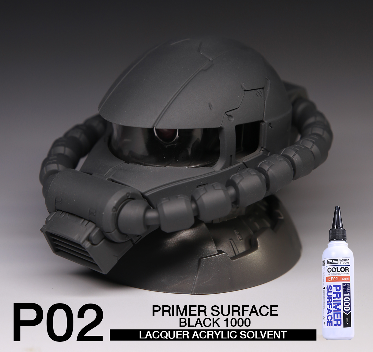 P02 Surface Primer Black 1000 120ml