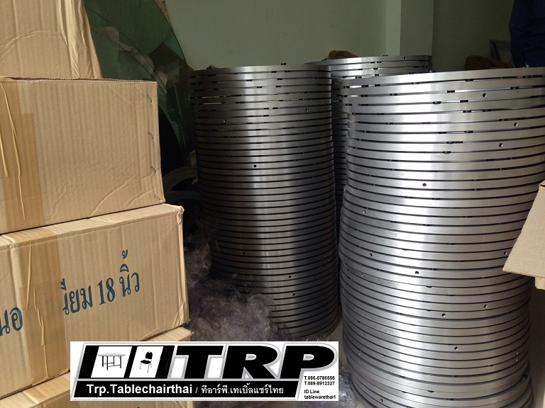 จานหมุน,รางหมุนอลูมิเนียม,จานหมุนกระจก,จานหมุนโต๊ะจีน,จานหมุนโต๊ะอาหาร เลซีซูซัน Lazy Susan Turntable 懒惰的苏珊 旋转底座 食品转盘 ขนาด 16 นิ้ว (ใช้กับกระจก 70 ซม.สำหรับโต๊ะกลม 130 ซม.) Trp.Tablewarethai / ทีอาร์พี.เทเบิ้ลแวร์ไทย