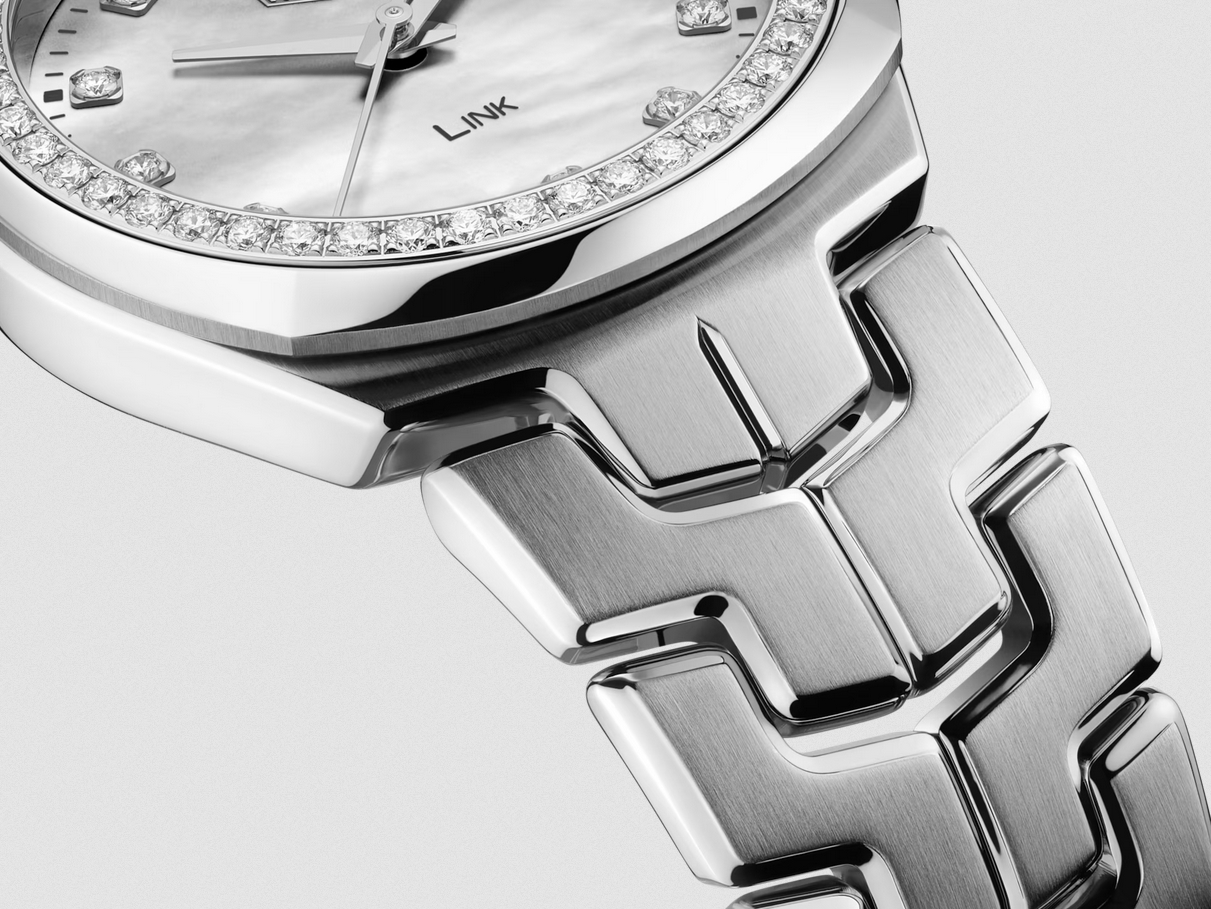 Tag Heuer WBC1316.BA0600 นาฬิกาผู้หญิง Link Date Quartz 32mm Diamonds Ladies Watch