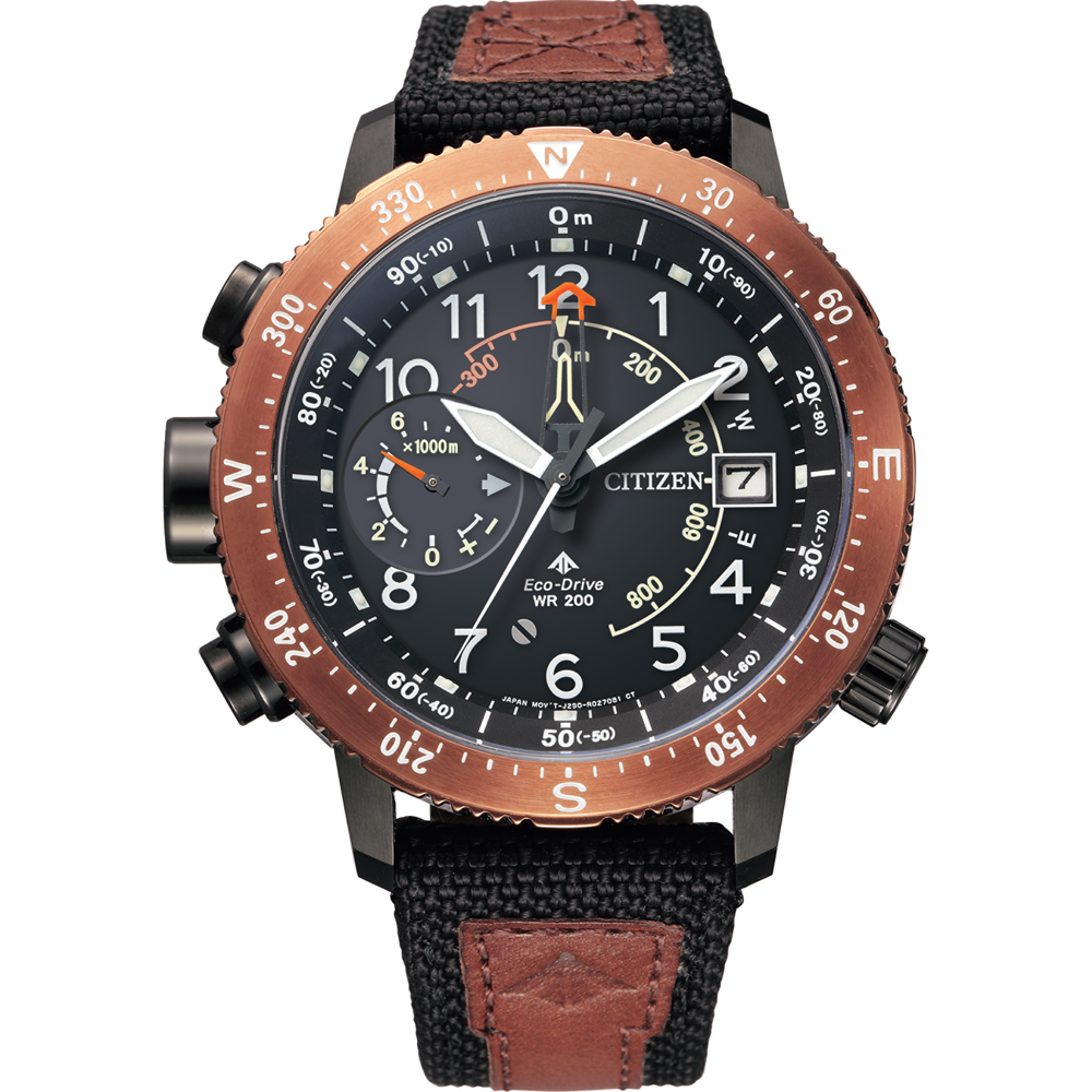 Citizen BN4049-11E นาฬิกาผู้ชาย Eco-Drive Promaster Sky Altichron Multichrono Pilot Men's Watch