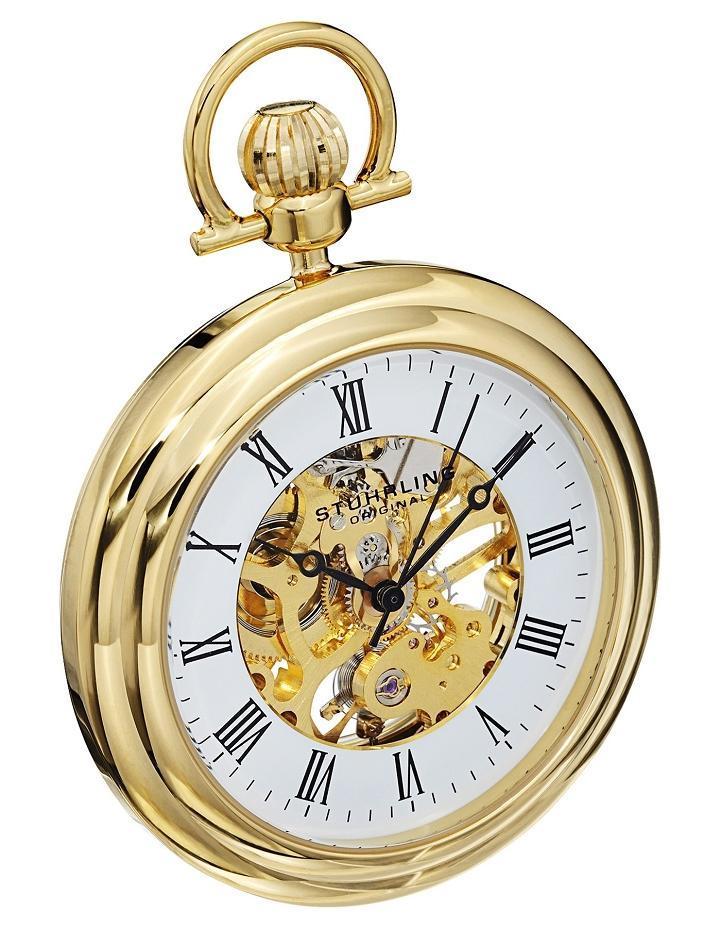 Stuhrling Original 6053.333333 นาฬิกาพก Stuhrling Original รุ่น 6053.333333, Mechanical Vintage Stainless Steel Pocket Watch