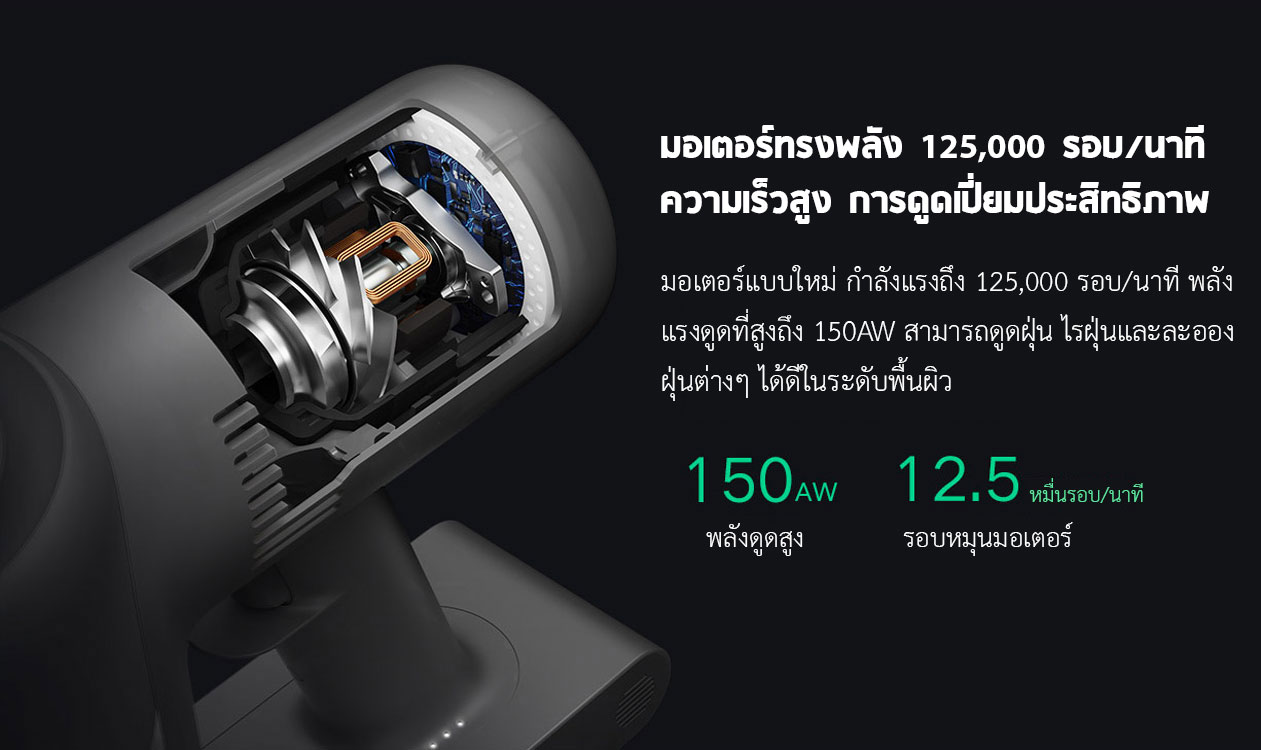 Xiaomi Wireless Vacuum Cleaner K10 - เครื่องดูดฝุ่นไร้สายเสี่ยวหมี่ รุ่น K10