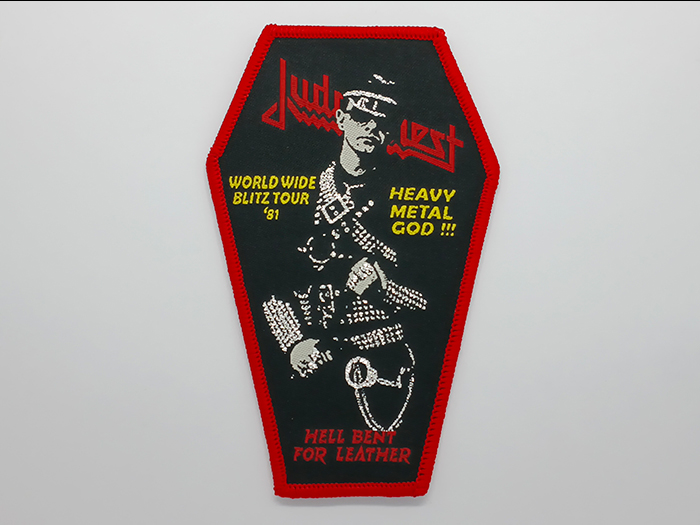 JUDAS PRIEST'Hell Bent For Leather-World wide Blitz Tour'81' Woven Patch อาร์มแบบทอ