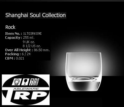 แก้วร็อค,แก้วทรงกลม,แก้วน้ำ,Rock,Ding,รุ่น 1LT03RK09E Shanghai Soul Lucaris,ความจุ 9oz.(255ml)แพ็ค6/24ใบ,กล่อง,Glassware,Thai
