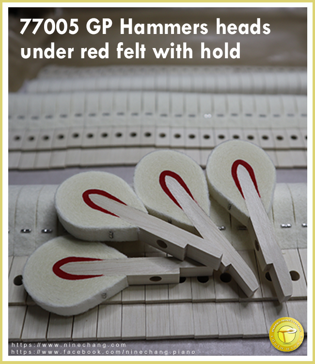 77005 GP Hammers head under red felt with hold