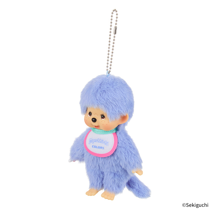 [PRE-ORDER] พวงกุญแจ ตุ๊กตา ม่อนชิชิ สีบลู Monchhichi COLORS Keychain Blue Size SS นำเข้าจากญี่ปุ่น モンチッチCOLORS キーチェーン ブルー