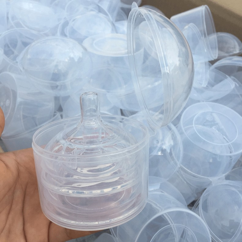 กล่องครึ่งวงกลม ใส่จุกนม PP กล่องเก็บจุกนม ใส่จุกหลอก