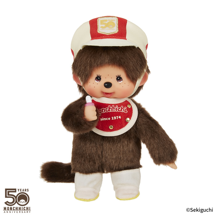 [PRE-ORDER] ตุ๊กตา ม่อนชิชิ Size S ครบรอบ 50 ปี ม่อนชิชิคุง Monchhichi 20 x 13 x 8.5 cm นำเข้าจากญี่ปุ่น レッツ パレード 50周年 モンチッチくん もんちっち ぬいぐるみ セキグチ 204823