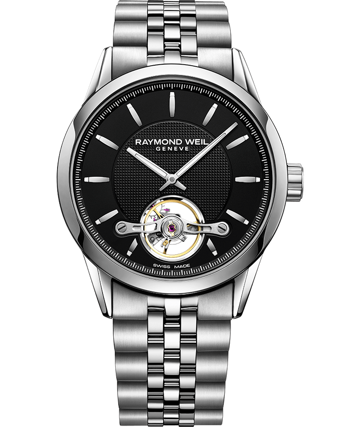 Raymond Weil 2780-ST-20001 นาฬิกาผู้ชาย Freelancer Geneve Open Heart Automatic Men's Watch