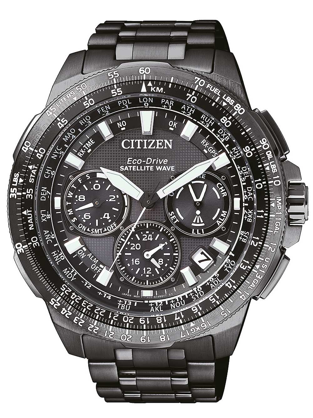 Citizen CC9025-51E นาฬิกาข้อมือผู้ชาย Eco-Drive F900 Satellite Wave World Time Titanium Sapphire Men's Watch