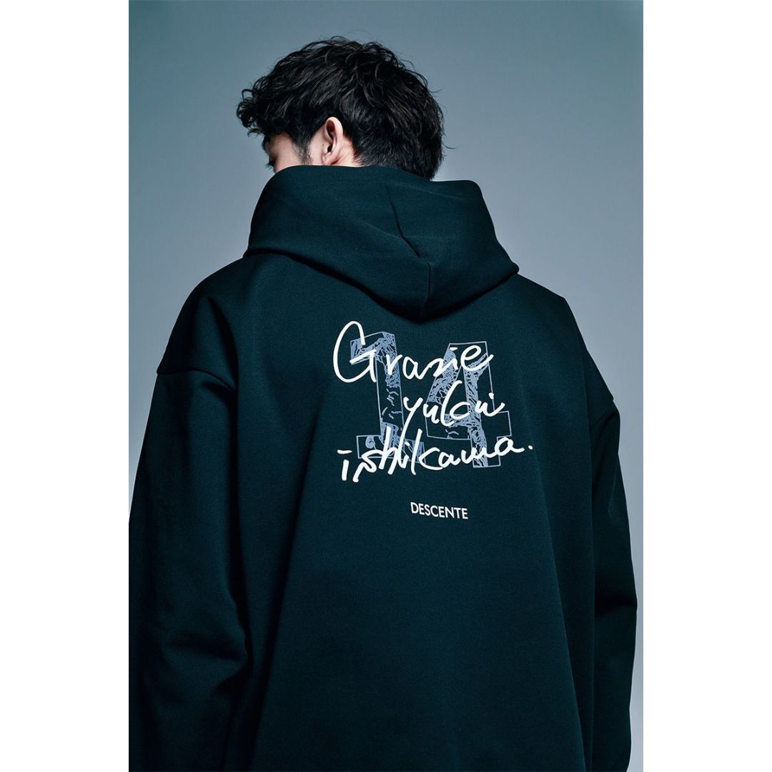 [PRE-ORDER] เสื้อยูกิ DESCENTE สีดำ Ishikawa Yuki original Sweatshirt เสื้อฮู้ด official ยูกิ อิชิคาวะ นำเข้าจากญี่ปุ่น 石川祐希選手 オリジナルスウェット