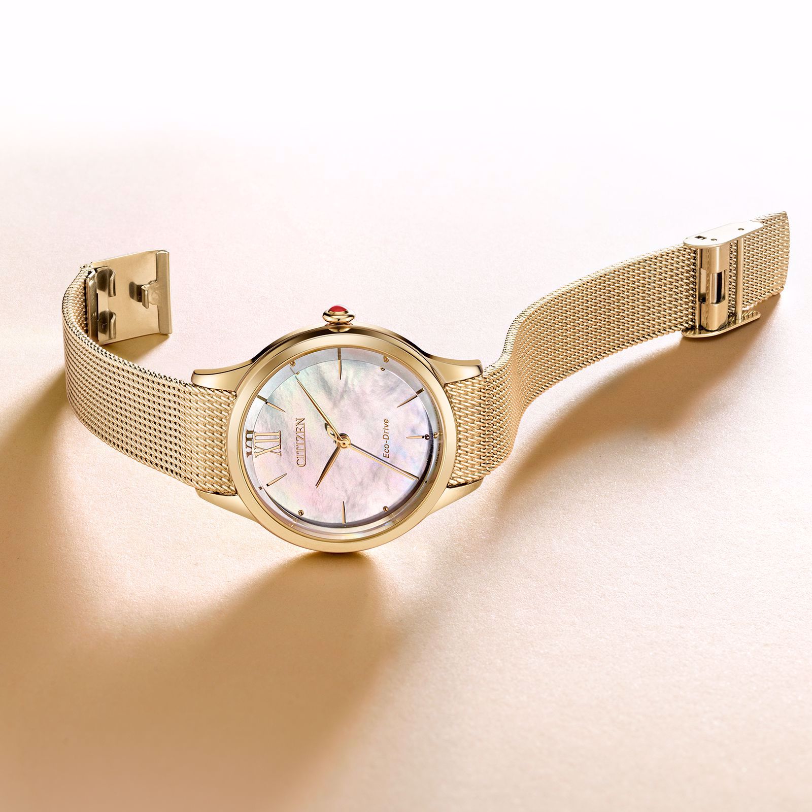 Citizen EM0812-89D นาฬิกาผู้หญิง Citizen L Eco-Drive Mother of Pearl Women's Watch