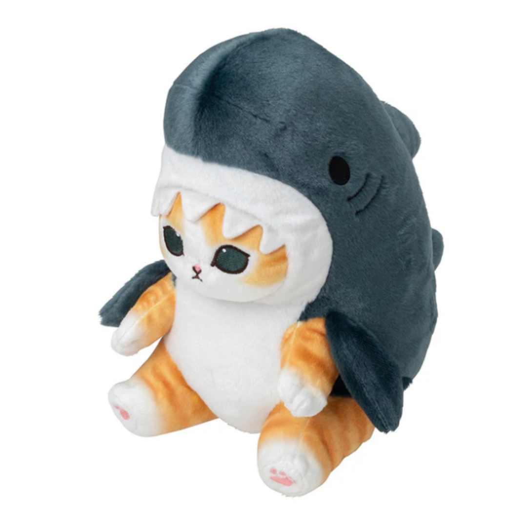[PRE-ORDER] ตุ๊กตา แมวโมฟุ Mofusand ชุดหัวฉลาม ขนาด S 27 x 19 x 25 cm นำเข้าจากญี่ปุ่น โมฟุซาน mofu モフサンド サメにゃん ぬいぐるみS