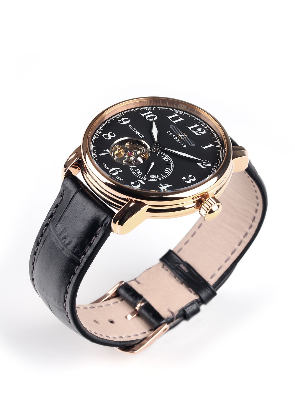 Zeppelin 7668-2 นาฬิกาผู้ชาย Zeppelin Model 7668-2, Series LZ127 Count Automatic Skeleton Men's Watch Made In Germany