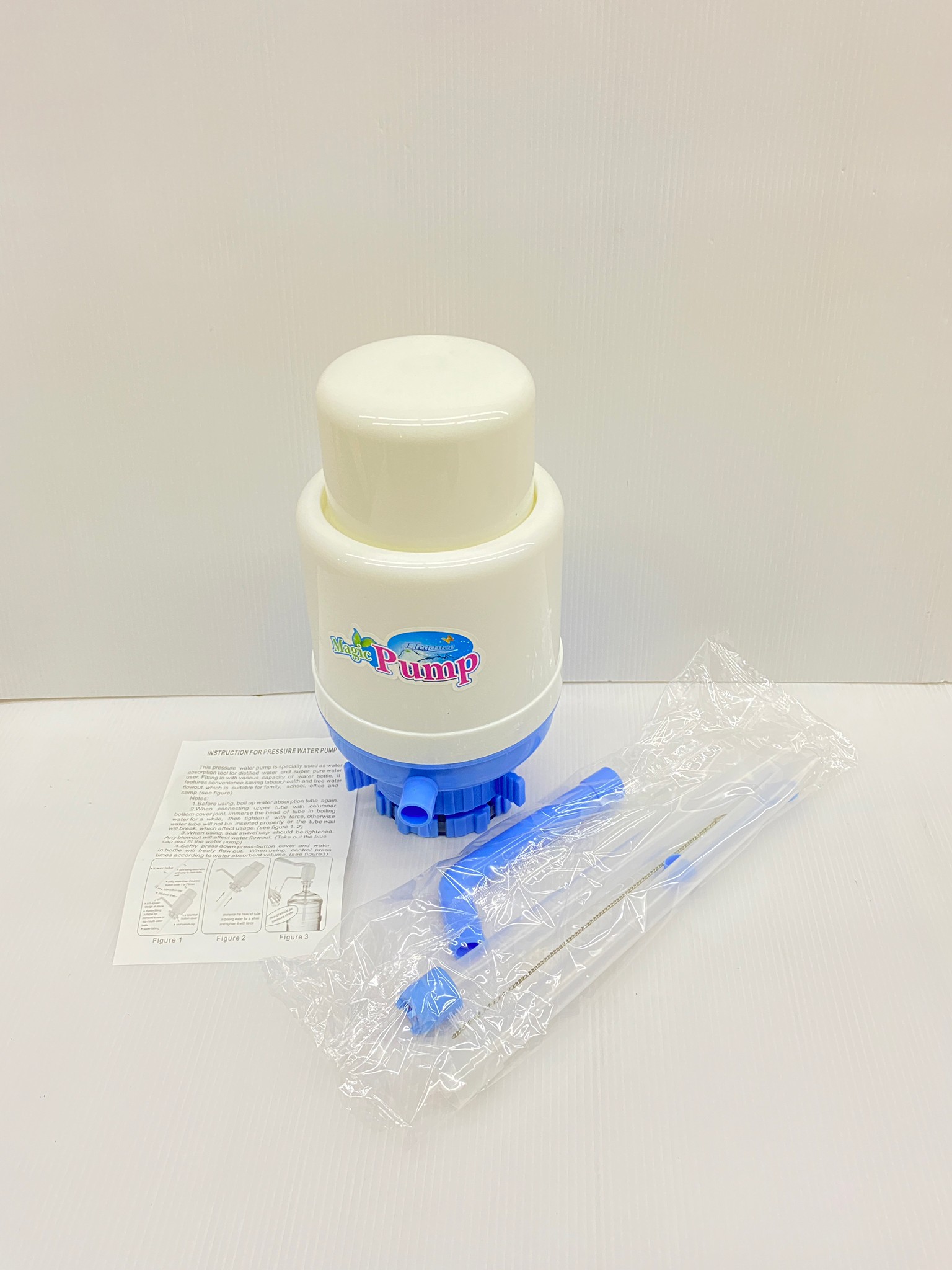 Elegance Magic Pump ปั๊มน้ำถัง พกพาได้แบบมือกด รุ่น EG4459 ใช้ได้กับถังน้ำดื่มทั่วไป (สีฟ้า) ของแท้100%