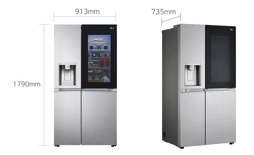 LG ตู้เย็น 2 ประตู Instaview Side By Side ขนาด 22.4 คิว รุ่น GC-X257CSES