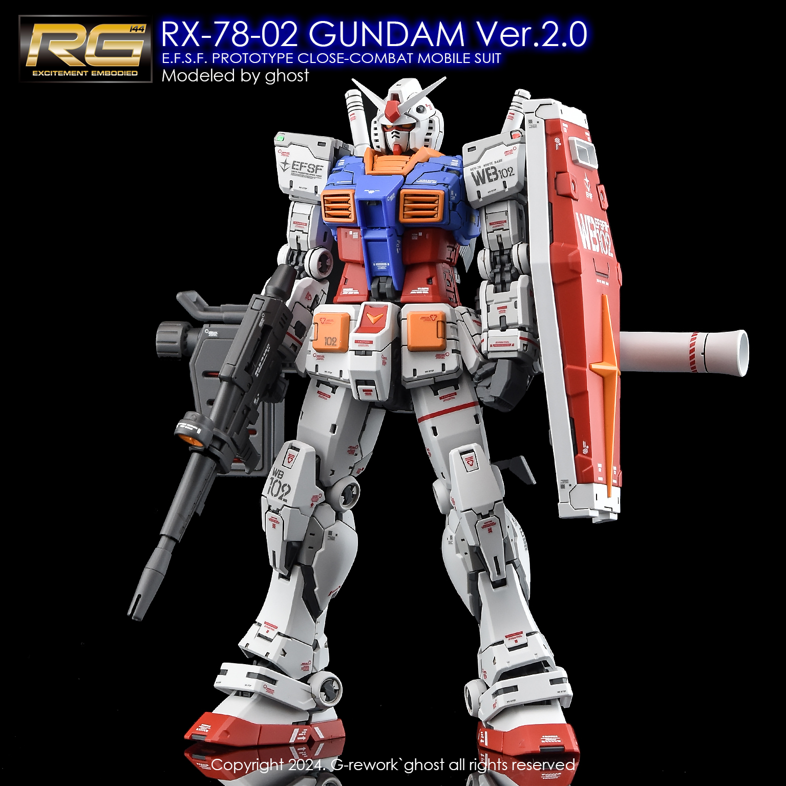 G-REWORK CUSTOM DECAL RG 1/144 RX-78-2 GUNDAM Ver.2.0