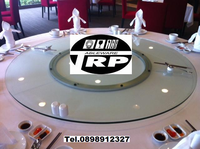 กระจกหมุนโต๊ะจีน เลซีซูซัน Lazy Susan Turntable 懒惰的苏珊 旋转玻璃餐桌 中式旋转玻璃桌套装 กระจกกลมใสขนาด 70 cm.หนา 10 mm. (สำหรับโต๊ะกลม 130 ซม.) Trp.Tablewarethai / ทีอาร์พี.เทเบิ้ลแวร์ไทย