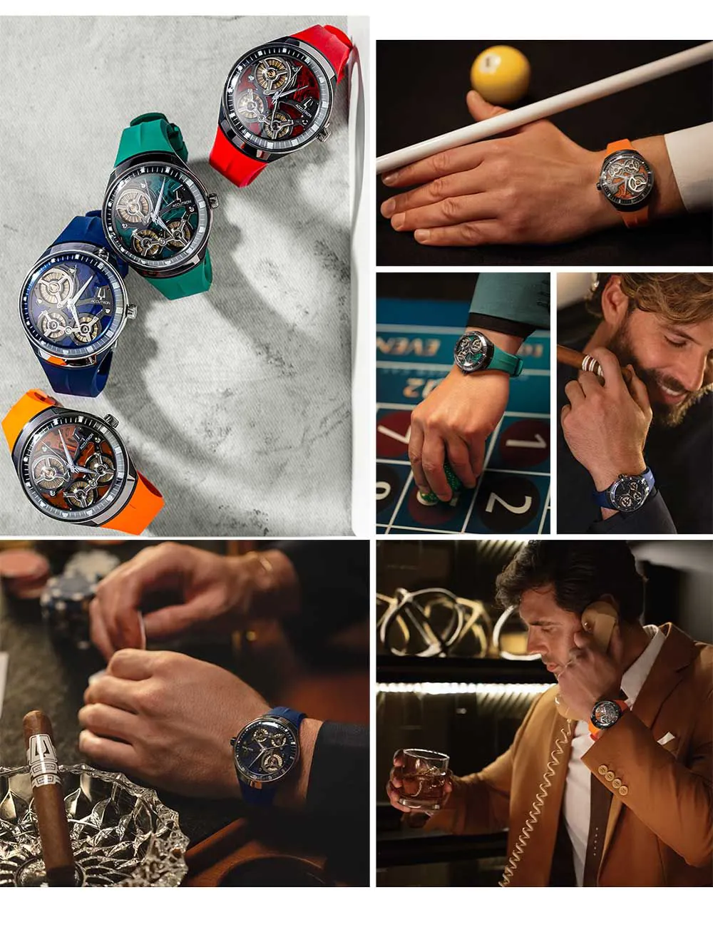 Bulova 28A205 นาฬิกาผู้ชาย Accutron DNA Casino Autoquartz Men's Watch Limited Edition of 100 pcs.