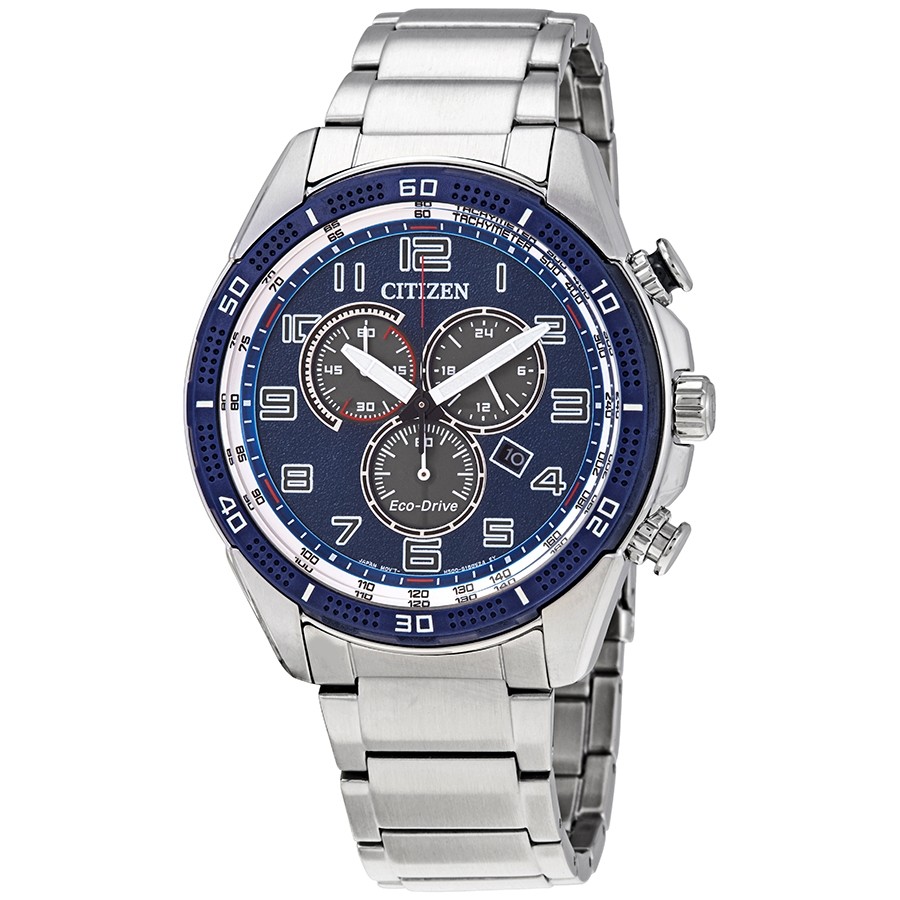 Citizen AT2440-51L นาฬิกาผู้ชาย Eco-Drive Citizen AR Chronograph Tachymeter Men's Watch