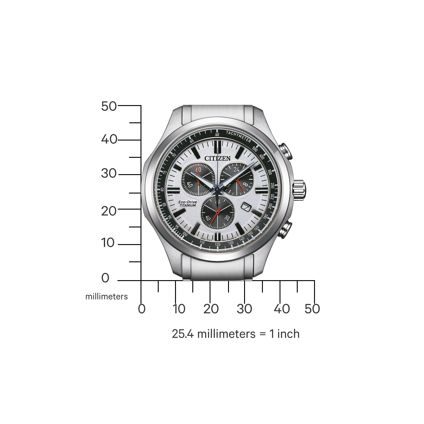 Citizen AT2530-85A นาฬิกาผู้ชาย Eco-Drive Titanium Chronograph Sport Men's Watch