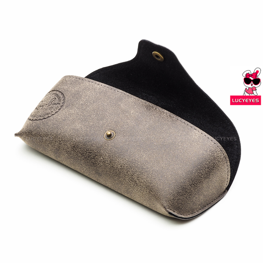 A006 กล่องแว่น RAYBAN แท้ 100% แบบนูนสีน้ำตาลคลาสสิค