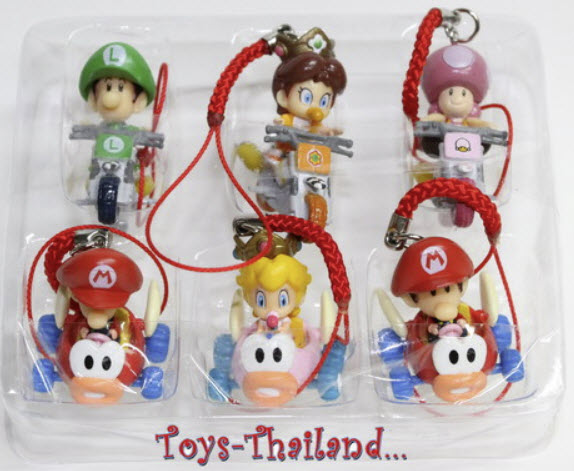 โมเดลห้อยโทรศัพท์มือถือ มาริโอ ชุด 6 ตัว
