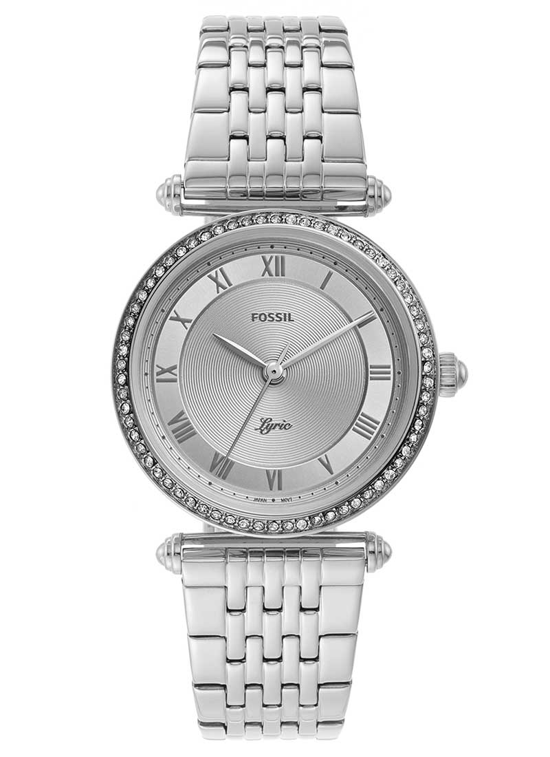 Fossil ES4712 นาฬิกาผู้หญิง Lyric Three-Hand Stainless-Steel Quartz Women's Watch