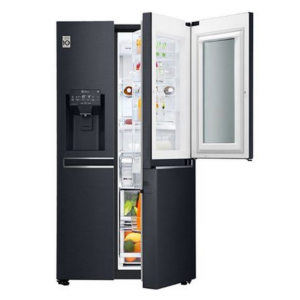 ตู้เย็นไซด์บายไซด์ 17.4Q LG สีดำ Multidoor รุ่น GC-X22FTQKL