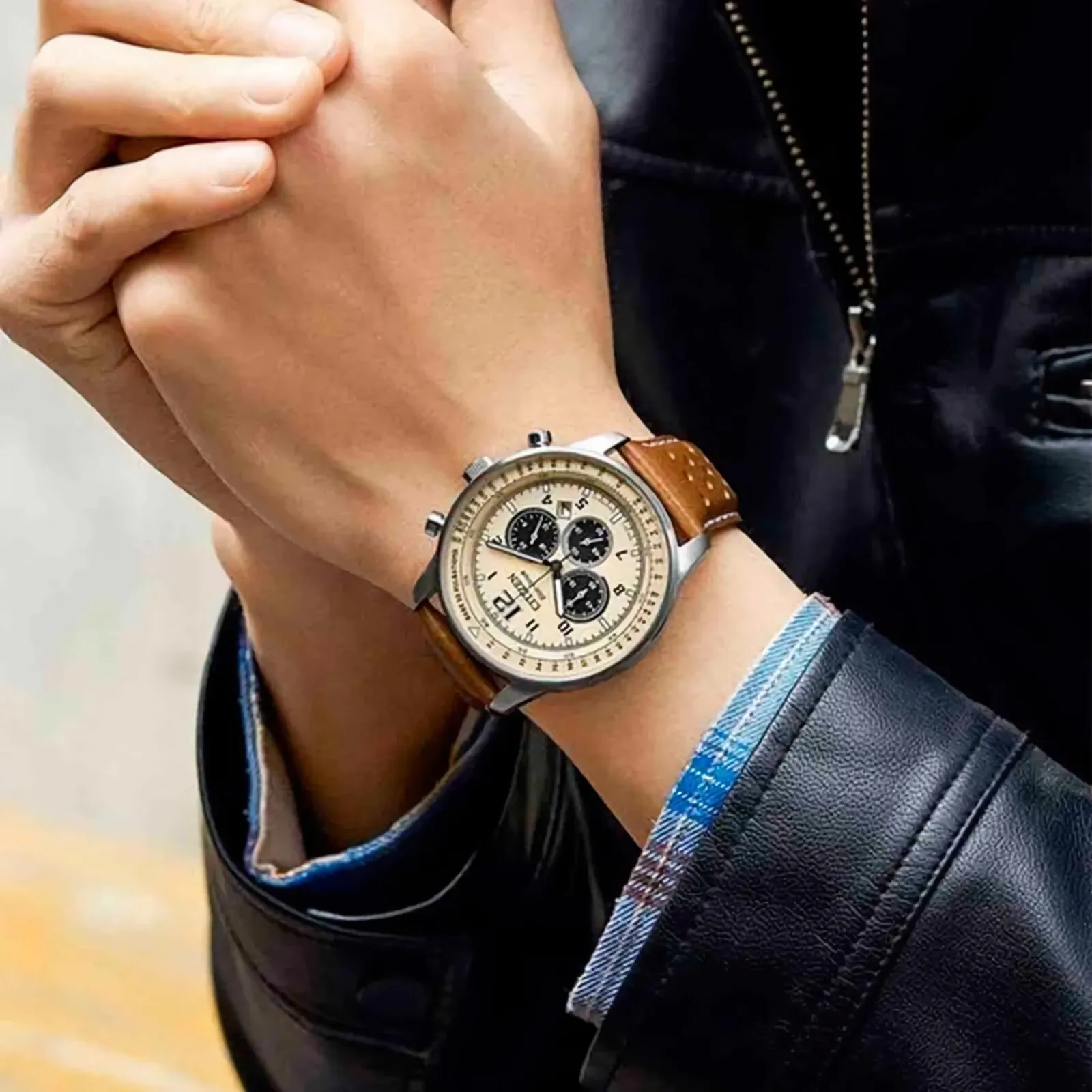 Citizen CA4500-16X นาฬิกาผู้ชาย Eco-Drive Chronograph Men's Watch