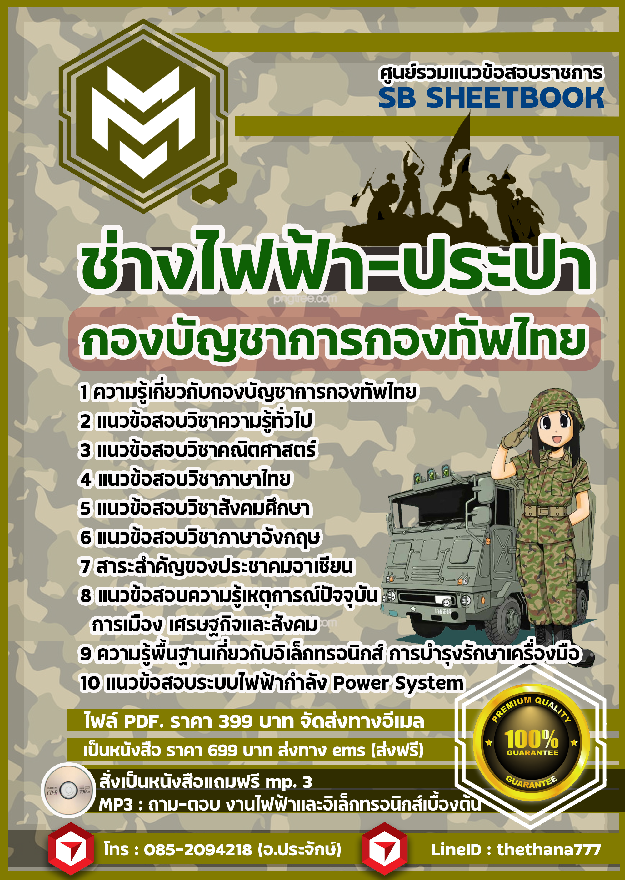 รวมแนวข้อสอบ ช่างไฟฟ้า-ประปา กองบัญชาการกองทัพไทย อัปเดตใหม่ 2567