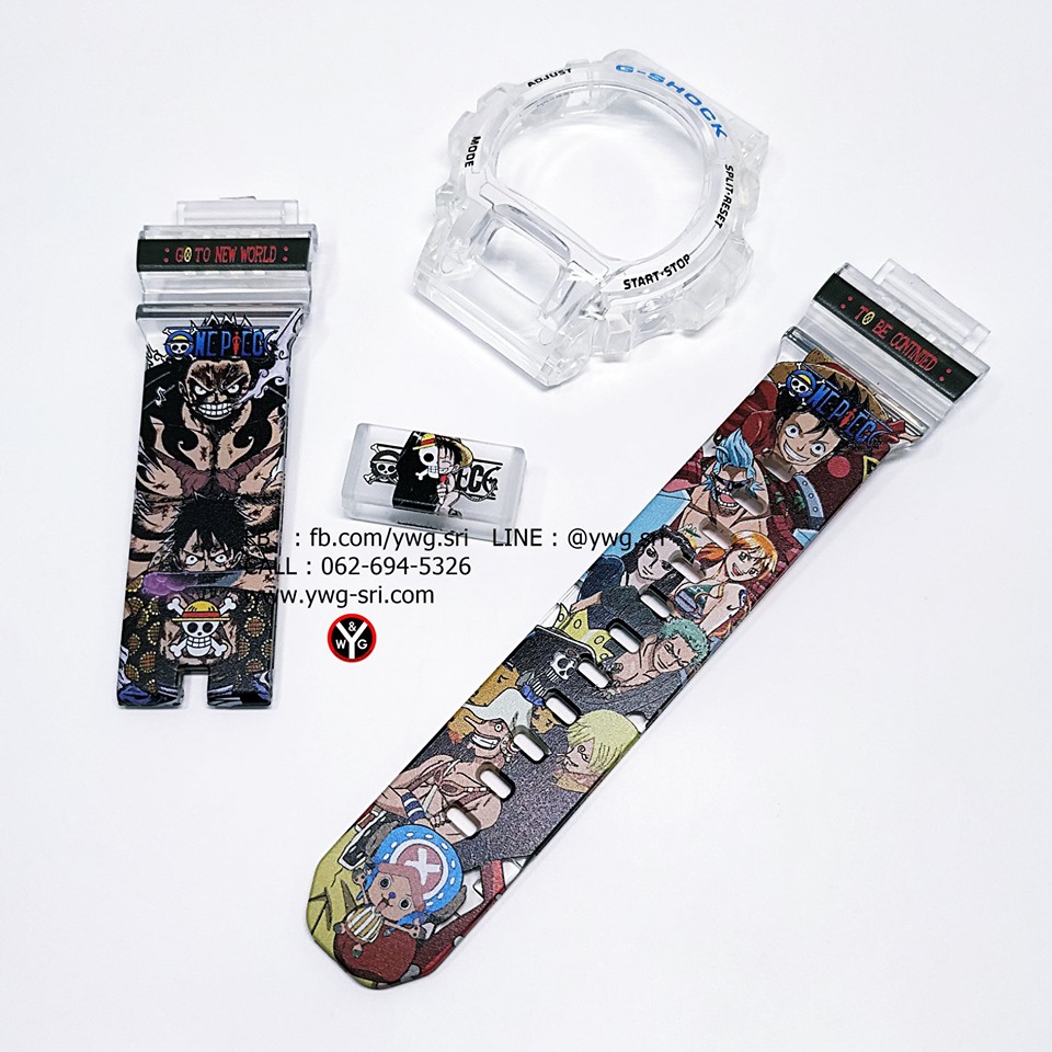 กรอบสาย G-SHOCK ใส่ไม่แท้ สกรีนลาย One Piece แบบ2 มองได้ 2 ด้าน ใส่ได้รับรุ่น GD-X6900