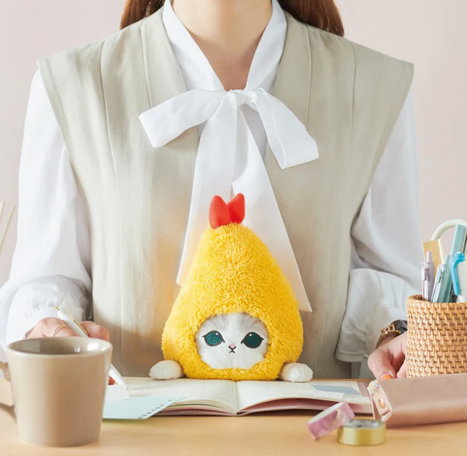 [PRE-ORDER] ตุ๊กตาเกาะขอบโต๊ะ แมวโมฟุ กุ้งชุบแป้งทอด Mofusand Shrimp Cat ขนาด S 36 x 14 x 18 cm นำเข้าจากญี่ปุ่น โมฟุซาน mofu mofusand ふんばるず(えびにゃん)