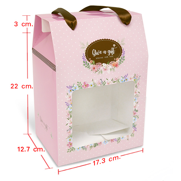 BK41W-005 กล่องคุกกี้-กล่องหูหิ้ว 9 นิ้ว (20 กล่อง)